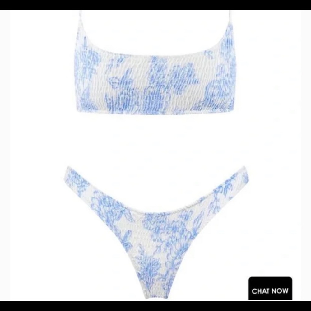 Triangl blue and white floral bikini